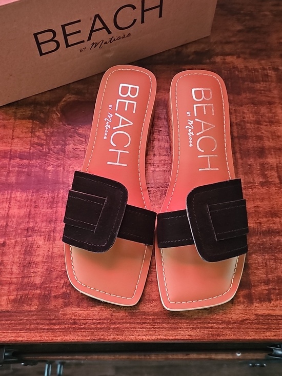Beach By Matisse Shoes - NWOT BEACH Matisse Suade Black Slide Sandals